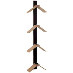 4 Perchoirs En Bois Sur Latte Avec Système De Fixation Tournante (m+f)