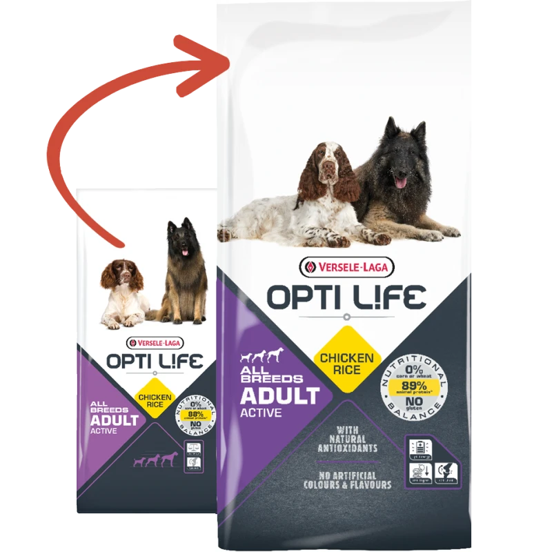 Adult Active All Breeds - Chiens Adultes Et Activif - Poulet 12,5kg - Opti Life 3 Adult Active All Breeds - Chiens Adultes Et Activif - Poulet 12,5kg - Opti Life