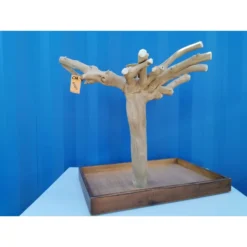 Aire De Jeux En Bois De Java Avec Socle - Medium - Back Zoo Nature -Promos Vivariux Magasin aire de jeux en bois de java avec socle medium back zoo nature zf1113 back zoo nature aire de jeux en bois de java avec socle et 3