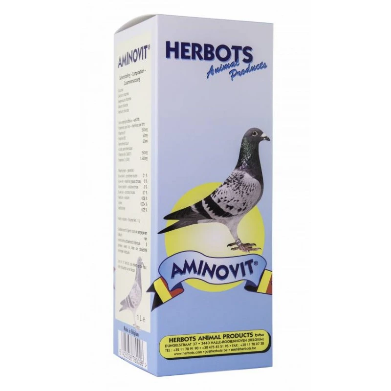 Aminovit (énergie, Acides Aminés) 1L - Herbots 3 Aminovit (énergie, Acides Aminés) 1L - Herbots