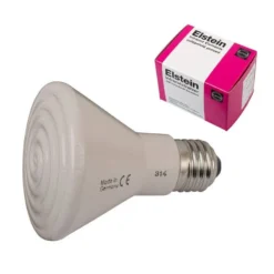 Ampoule Chauffante Infrarouge 60W - Elstein -Promos Vivariux Magasin ampoule chauffante infrarouge 60w elstein 14581 elstein ampoule a rayonnement infrarouge en ceramique le filament est noye dans 1 2