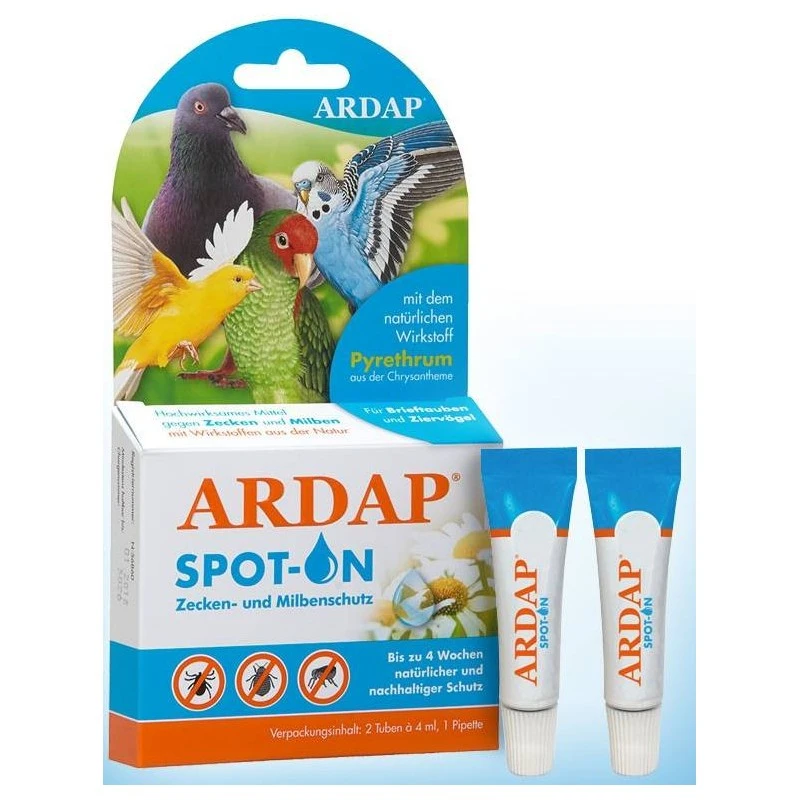 Ardap Spot-On Protège Contre Les Poux Chez Les Oiseaux 2 X 4ml - Quiko 5 Ardap Spot-On Protège Contre Les Poux Chez Les Oiseaux 2 X 4ml - Quiko – Image 3