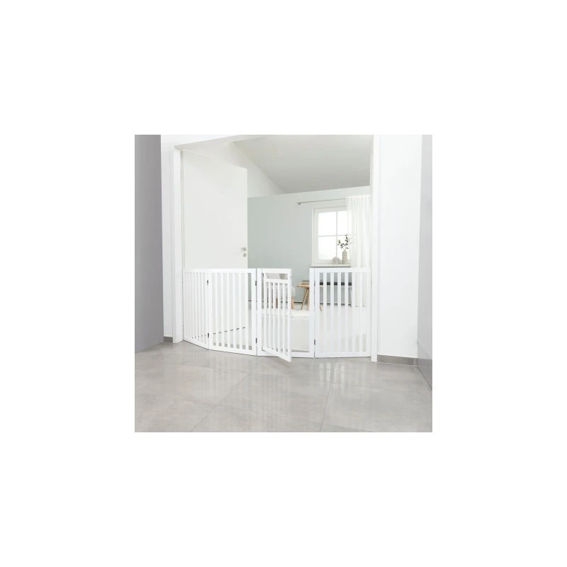 Barrière Pour Chiens Avec Porte, 4 Parties 60-160x81cm - Trixie 4 Barrière Pour Chiens Avec Porte, 4 Parties 60-160x81cm - Trixie – Image 2