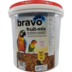 Bravo Fruit Mix Grossier Pour Perruches Et Perroquets En Seau 5kg - Bird-X