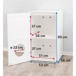 Cabane Pour Chat Avec Deux Compartiments 53x90x58cm - Trixie -Promos Vivariux Magasin cabane pour chat avec deux compartiments 53x90x58cm trixie 40239 trixie cabane pour chat avec deux compartiments en mdf vernis p 2