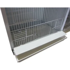 Cage élevage En Métal 80x30x35cm H -Promos Vivariux Magasin cage elevage en metal 80x30x35cm h 1560071 kinlys cage entierement en metal couleur blanche epoxy 80 x 30 x 35cm h fournie avec 1 1