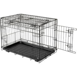 Cage Métallique Avec Porte Coulissante Noir S 62x44x50cm - Jack And Vanilla