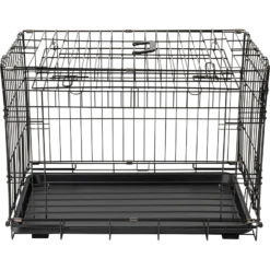 Cage Métallique Avec Porte Coulissante Noir XL 107x71x77cm - Jack And Vanilla