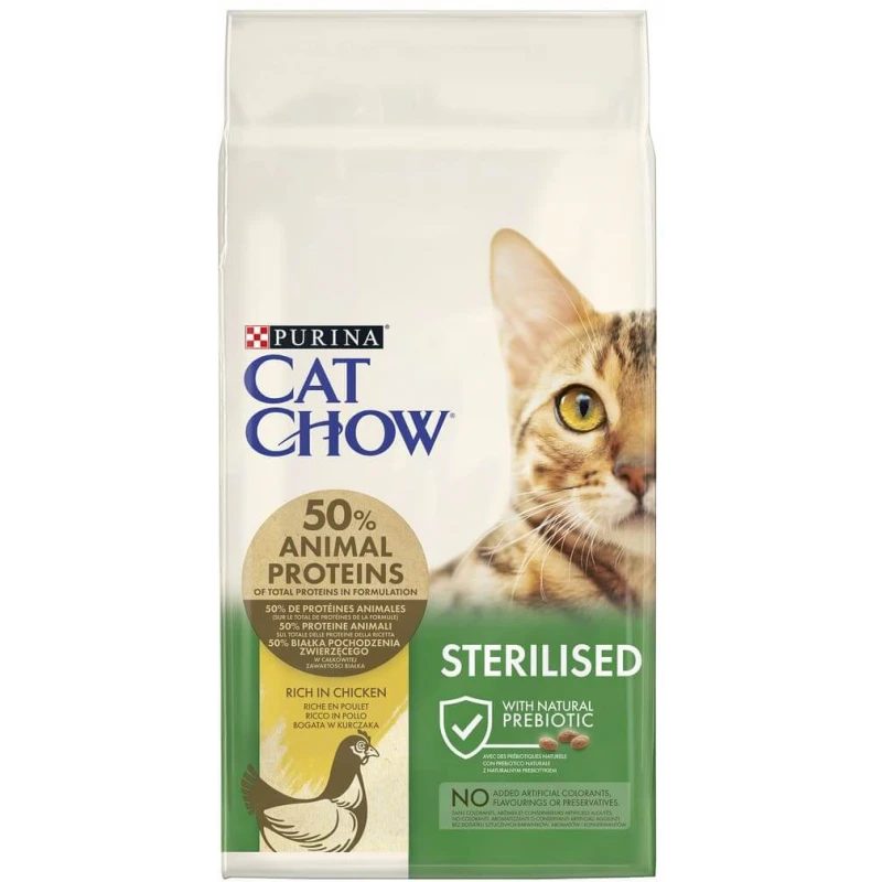 Cat Chow Sterilised Poulet 3kg - Purina 3 Cat Chow Sterilised Poulet 3kg - Purina