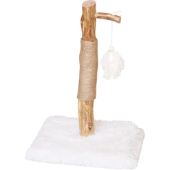 Cat Tree Alaska Avec Jouet Peluche Blanc 40x40x64cm - Animal Boulevard