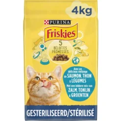 Chats Stérilisés - Au Saumon, Thon Et Aux Légumes 4kg - Friskies