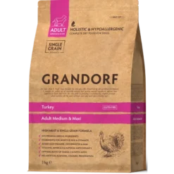 Chien Adult Medium & Maxi Races - Dinde 3kg - Grandorf