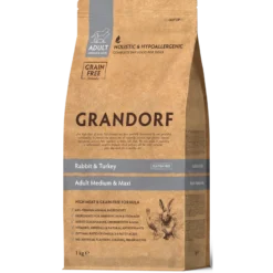 Chien Adult Medium & Maxi Races - Lapin Et Dinde 1kg - Grandorf