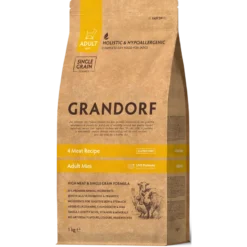 Chien Adult Mini Races - 4 Viandes 1kg - Grandorf