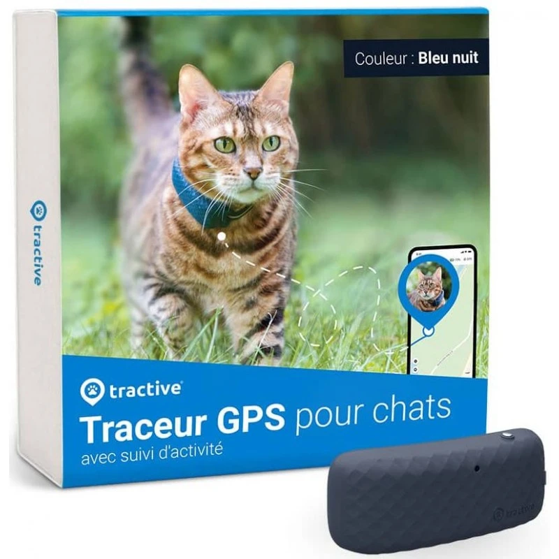 Collier GPS Pour Chats Tractive GPS CAT 4 Bleu Nuit 3 Collier GPS Pour Chats Tractive GPS CAT 4 Bleu Nuit