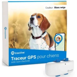 Collier GPS Pour Chiens Tractive GPS DOG 4 Blanc Neige