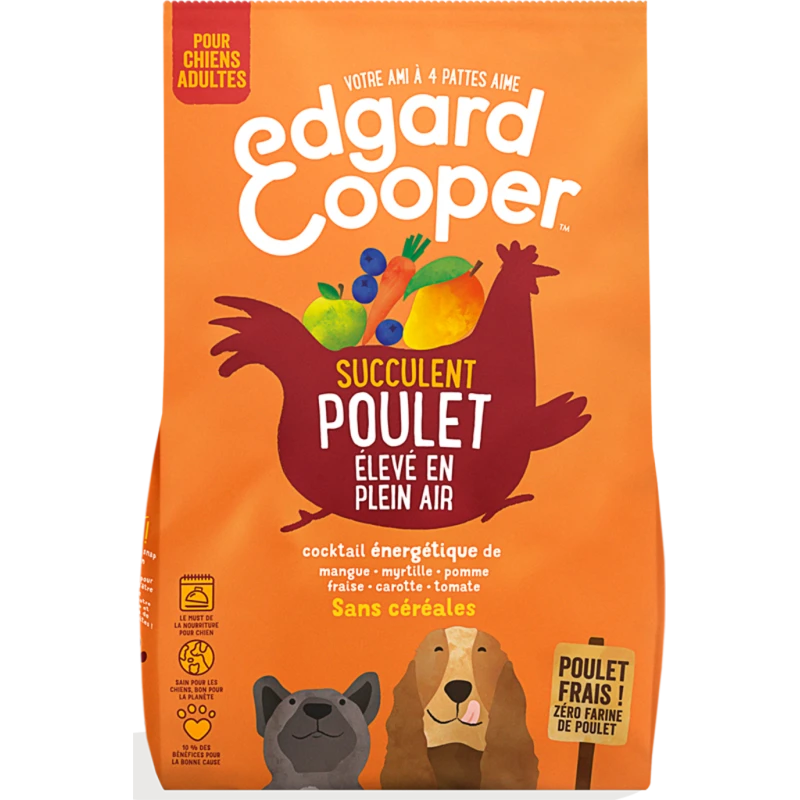 Croquettes Adult Poulet Frais élevé En Plein Air 2,5kg - Edgard & Cooper 3 Croquettes Adult Poulet Frais élevé En Plein Air 2,5kg - Edgard & Cooper