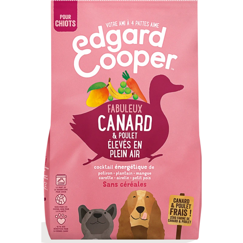 Croquettes Puppy Canard & Poulet Frais élevés En Plein Air 2,5kg - Edgard & Cooper 3 Croquettes Puppy Canard & Poulet Frais élevés En Plein Air 2,5kg - Edgard & Cooper