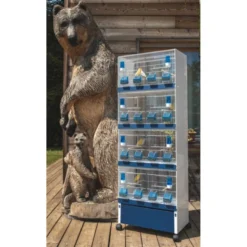 Ensemble De 4 Cages 60x33x33cm Avec Chariot ART.90 - Modèle Einstein - Italgabbie -Promos Vivariux Magasin ensemble de 4 cages 60x33x33cm avec chariot art90 modele einstein italgabbie art90 4 t italgabbie ensemble de 4 cages a tiroirs 1 3