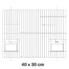 Façade De Cage En Métal Avec Portes Mangeoires 40x30cm - Fauna -Promos Vivariux Magasin facade de cage en metal avec portes mangeoires 40x30cm fauna 14604 fauna birdproducts facade de cage chromee pour la constructio
