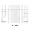 Façade De Cage En Métal Avec Portes Mangeoires 60x40cm - Fauna -Promos Vivariux Magasin facade de cage en metal avec portes mangeoires 60x40cm fauna 14628 fauna birdproducts facade de cage chromee pour la constructio