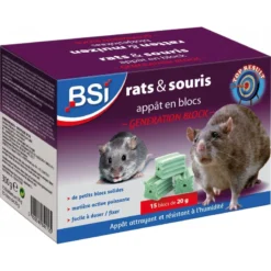 Génération Blocs, Appât En Blocs Pour Rats Et Souris - 15 X 20gr - BSI
