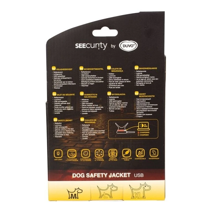 Gilet De Sécurité Fluo Flash USB Noir Medium - Duvo+ 5 Gilet De Sécurité Fluo Flash USB Noir Medium - Duvo+ – Image 3