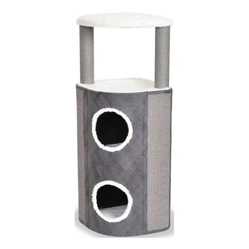 Grattoir Bert Gris/Blanc L-42x42x110cm - Duvo+ 3 Grattoir Bert Gris/Blanc L-42x42x110cm - Duvo+