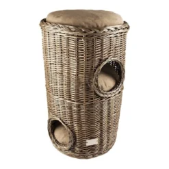 Grattoir Provence En Osier Avec Coussin 50x50x80cm - Duvo+