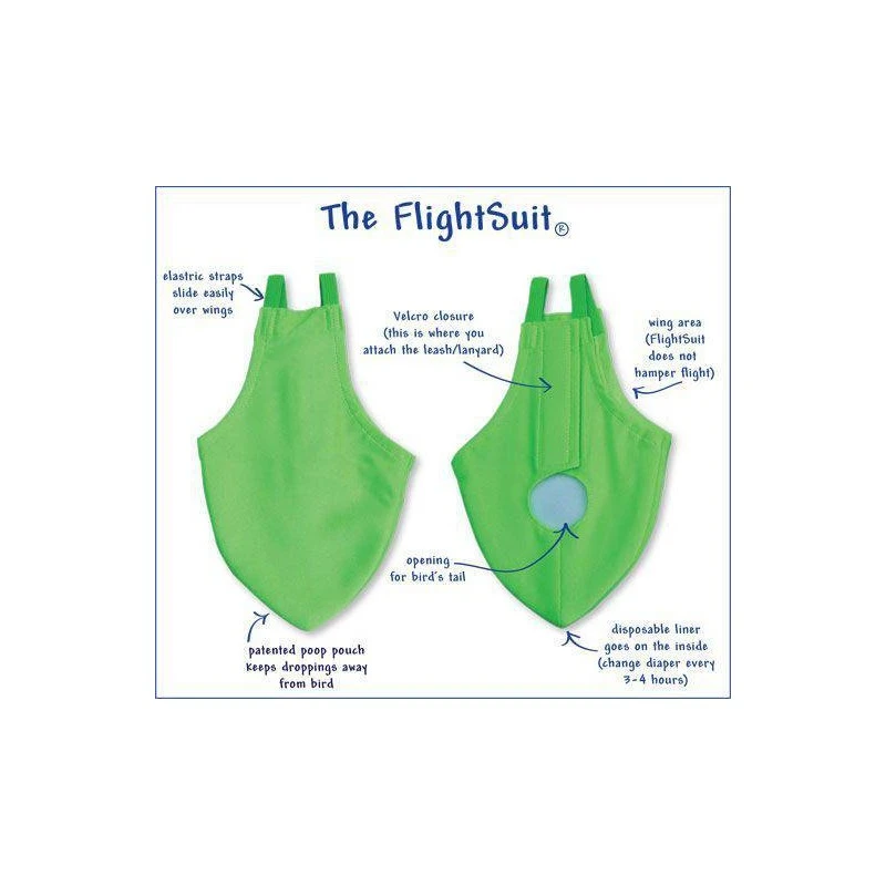 Harnais Pour Oiseaux - Ass X-Wide Long 23cm - FlightSuit 4 Harnais Pour Oiseaux - Ass X-Wide Long 23cm - FlightSuit – Image 2