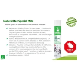 ITEC Spray Special Mite, Contre Les Poux Rouges 500ml - Natural -Promos Vivariux Magasin itec spray special mite contre les poux rouges 500ml natural 30046 natural biocide agree ue protection curatif contre les parasi 1