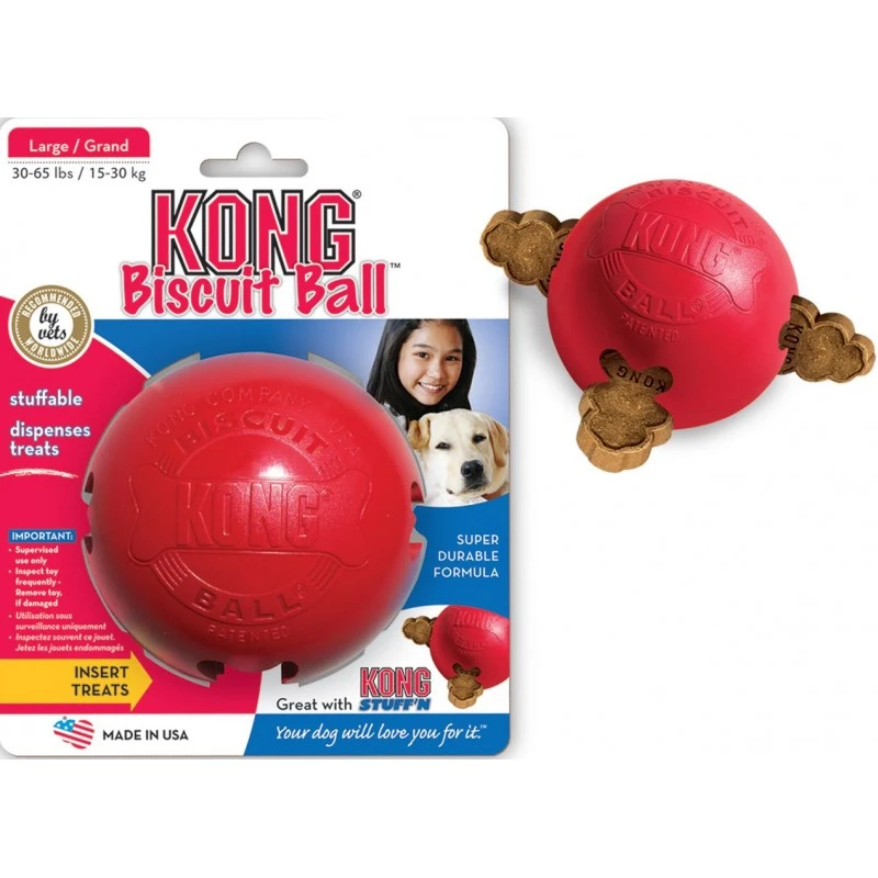 Kong Ball Biscuit Rouge S - Kong 3 Kong Ball Biscuit Rouge S - Kong