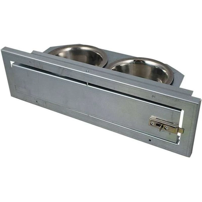 Mangeoire à Plateau Tournant 2 Bols Green Ral 6009 3 Mangeoire à Plateau Tournant 2 Bols Green Ral 6009