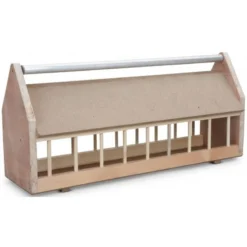 Mangeoire Pigeons En Bois + Rouleau En Métal 100cm - Natural