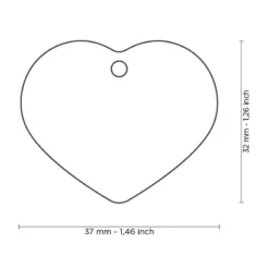 Médaille Basic Coeur Grand Laiton Chromé -Promos Vivariux Magasin medaille basic coeur grand laiton chrome mfb26 my family 1