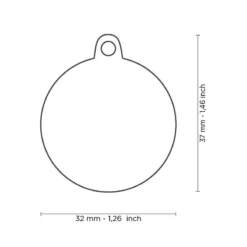 Médaille Classic Patte Grand Rond Noir -Promos Vivariux Magasin medaille classic patte grand rond noir ch17blackpaw my family 1