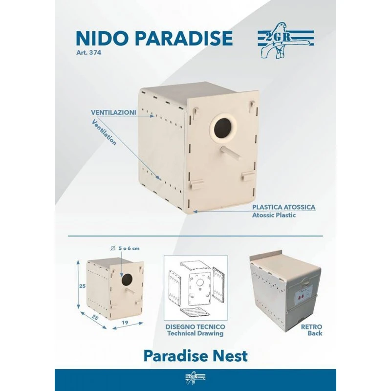 Nid Pour Perruche En Plastique, Démontable Et Lavable - 2G-R 5 Nid Pour Perruche En Plastique, Démontable Et Lavable - 2G-R – Image 3