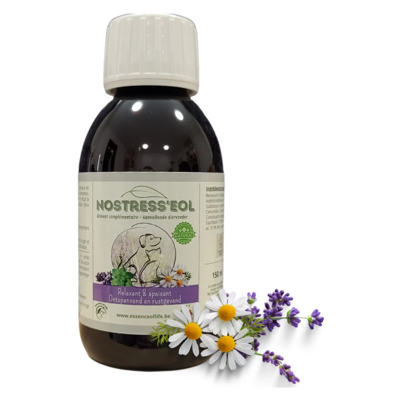 Nostress'eol Solution Buvable Relaxante Et Apaisante 150ml - Essence Of Life (chien, Chat) 3 Nostress'eol Solution Buvable Relaxante Et Apaisante 150ml - Essence Of Life (chien, Chat)