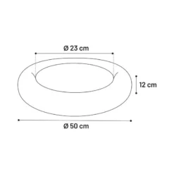 Panier Alba Rond Blanc 50cm - Flamingo -Promos Vivariux Magasin panier alba rond blanc 50cm flamingo 520848 flamingo pet products panier alba rond blanc materiau peluche avec rembourrage fibre 2