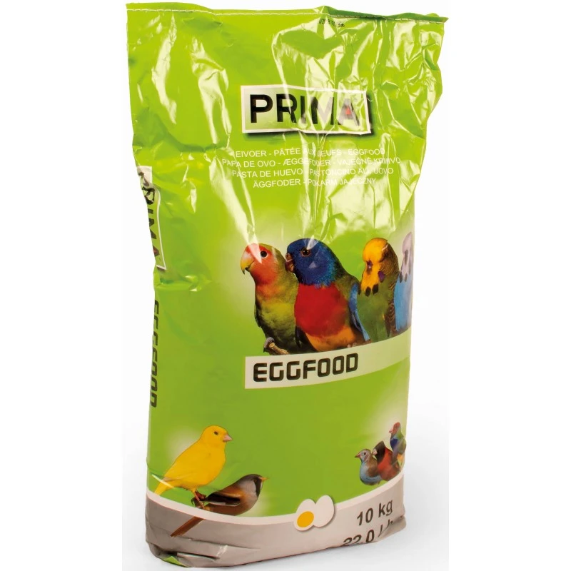 Patée Aux Oeufs Pour Canaris, Exotiques Et Indigènes 10kg - Prima 3 Patée Aux Oeufs Pour Canaris, Exotiques Et Indigènes 10kg - Prima