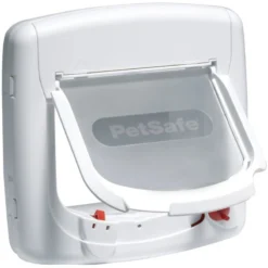 PetSafe Staywell Chatière Deluxe à Verrouillage Magnétique 4 Positions Blanc 24,1x25,2cm - Pet Solutions