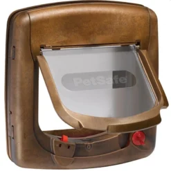 PetSafe Staywell Chatière Deluxe à Verrouillage Magnétique 4 Positions Grain De Bois 24,1x25,2cm - Pet Solutions
