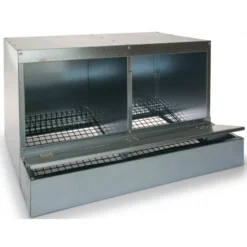 Pondoir Double Avec Bac Récolteur En Acier Galvanisé