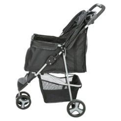 Poussette 47x100x80cm - Trixie -Promos Vivariux Magasin poussette 47x100x80cm trixie 28958 trixie poussette facile a manipuler grace a la roue avant pivotante a 360 a ressort avec fonc 2