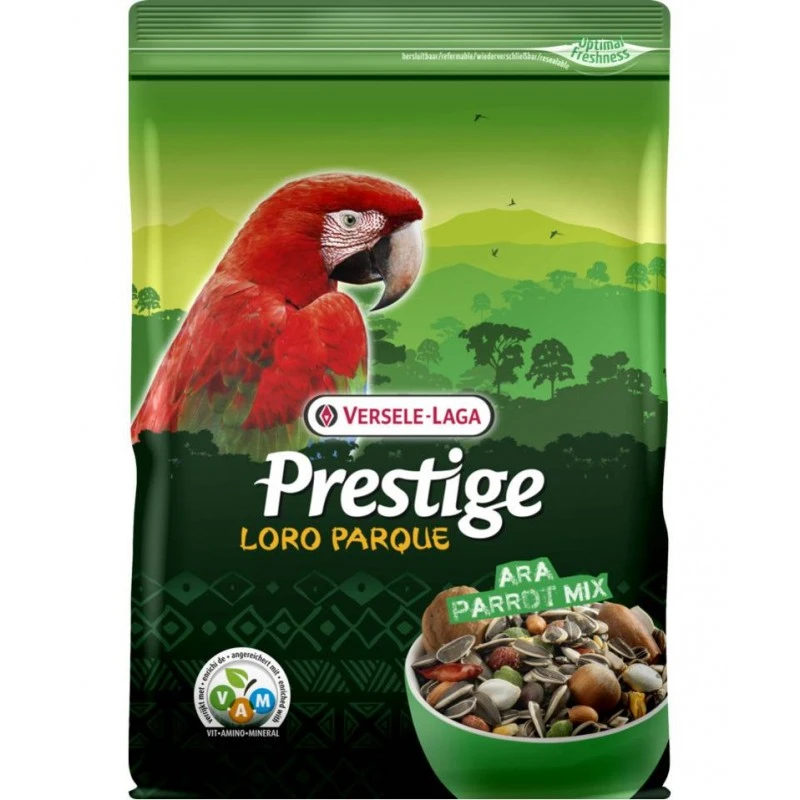 Prestige Loro Parque Ara Parrot Mix 2kg - Mélange De Graines + Granulés VAM - Aras 3 Prestige Loro Parque Ara Parrot Mix 2kg - Mélange De Graines + Granulés VAM - Aras