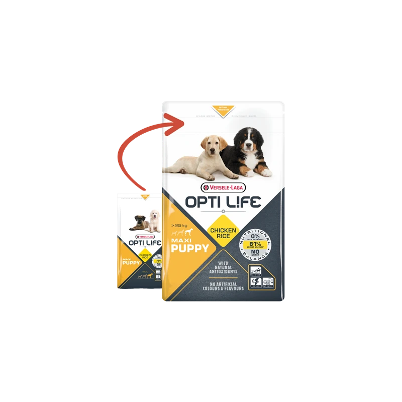 Puppy Maxi - Grandes Races - Poulet 12,5kg - Opti Life 3 Puppy Maxi - Grandes Races - Poulet 12,5kg - Opti Life