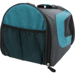 Sac Alina Anthracite/pétrole 27x27x52cm - Trixie -Promos Vivariux Magasin sac alina anthracite petrole 27x27x52cm trixie 28965 trixie sac alina souvre a lavant avec poche filet bandouliere amovible et r 3