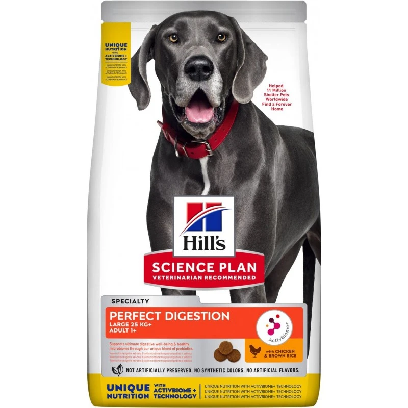 Science Plan Perfect Digestion Large Breed Au Poulet Et Au Riz 12kg - Hill's 3 Science Plan Perfect Digestion Large Breed Au Poulet Et Au Riz 12kg - Hill's