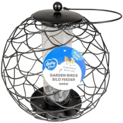 Silo Avec Protection Pour Graines Sphérique Noir 28x28x28cm - Duvo+