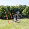 Slalom Agility 3x115cm - Trixie -Promos Vivariux Magasin slalom agility 3x115cm trixie 3206 trixie slalom agility multiples options de construction compose de 12 barres corde reglable a